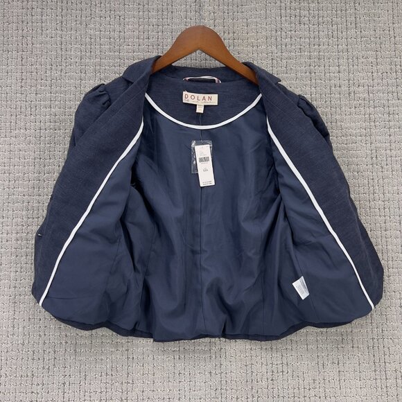 Anthropologie DOLAN Linen Balloon Sleeve Jacket Size XXS - Picture 6 of 10